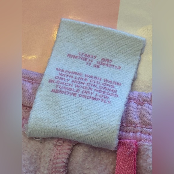 VS PINK VINTAGE Y2K SET HOODIE & SWEATPANTS TRUE PINK LOVE OMBRÉ DOG HEARTS RARE - Picture 14 of 15